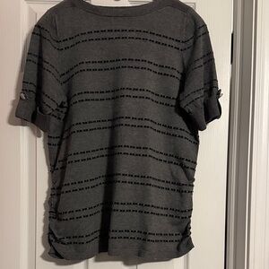 Apt. 9 Gray Striped Tunic Top